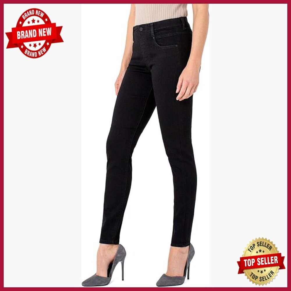 Pull-On Skinny Jeans with Pockets, Mid-Rise, 30" Inseam, Stretch Denim